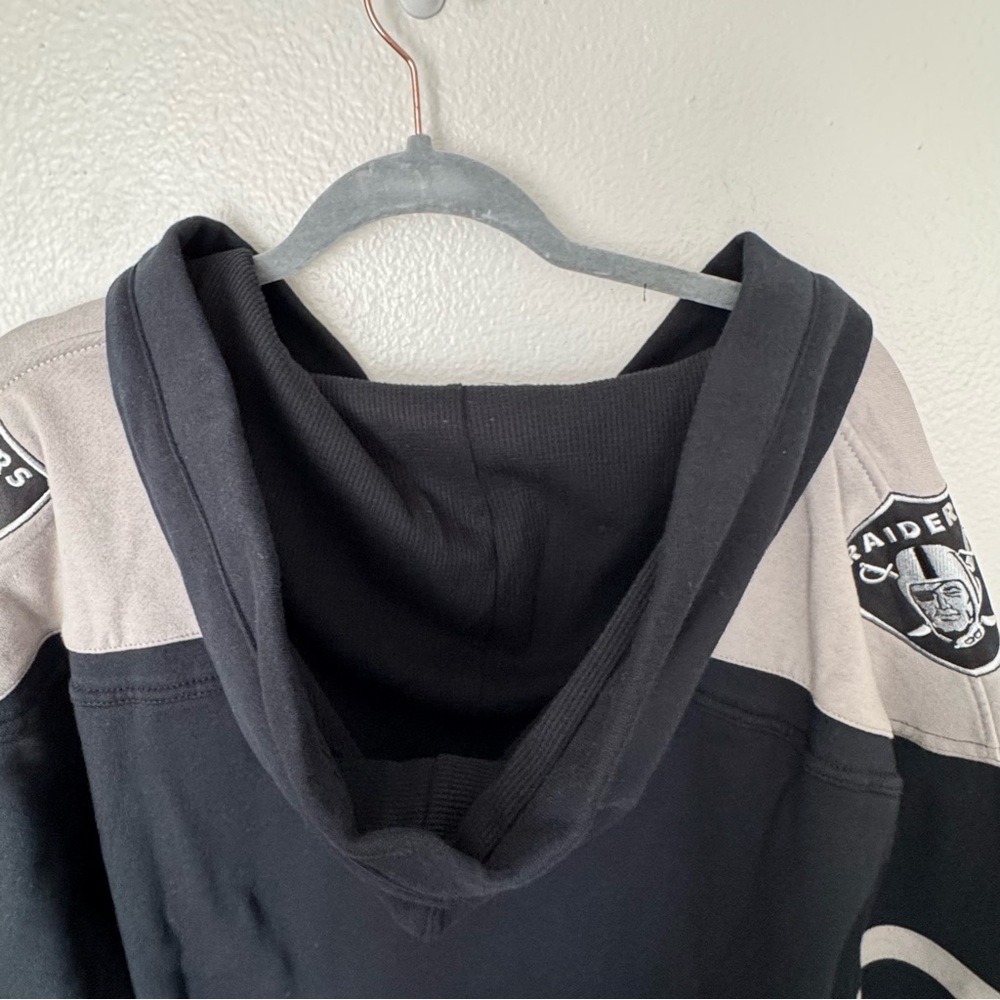 NWT Las Vegas Raiders NFL 47 Black & Gray Superior Lacer Hoodie Size Large - Picture 7 of 11